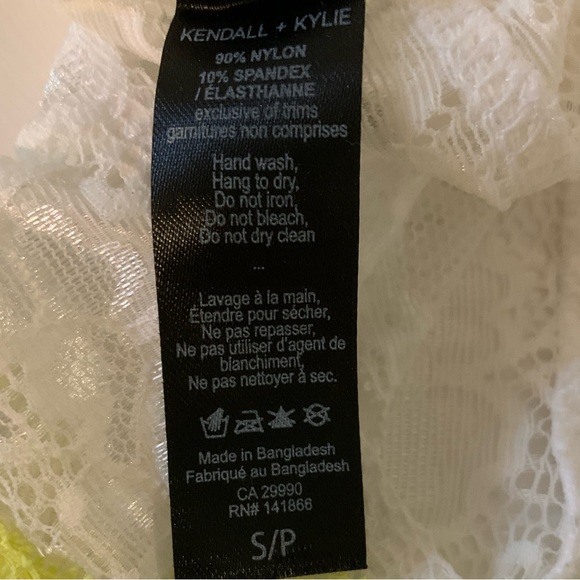 Kendall & Kylie White & Lime Dainty Sheer Lace Bralettes Lingerie Feminine🌸 - Picture 7 of 8
